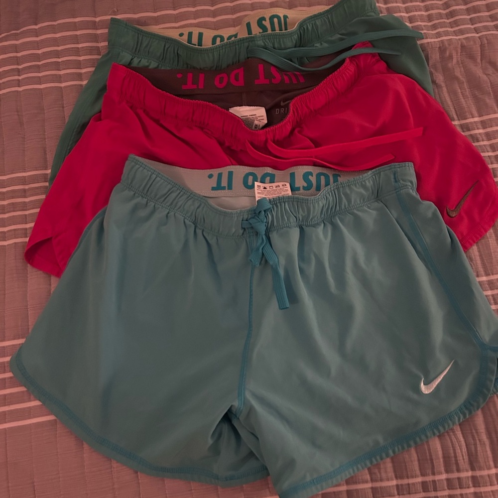 Nike Red and Teal Shorts Collection